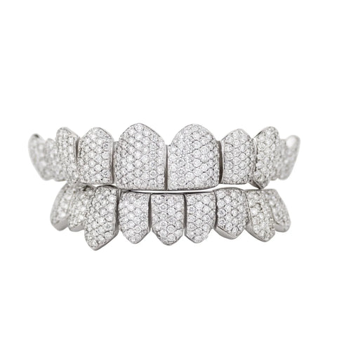 8 on 8 VVS1 Moissanite Grill (HoneyComb Setting - 10KT