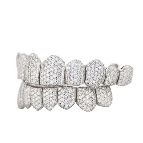 8 on 8 VVS1 Moissanite Grill (HoneyComb Setting - 10KT